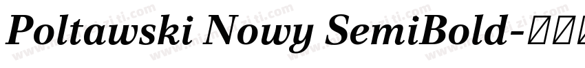 Poltawski Nowy SemiBold字体转换